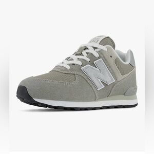 New Balance 574 Kids Gray Suede & Mesh Sneakers Big Boy 6.5